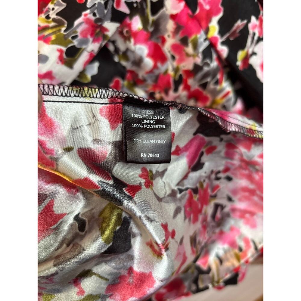 Jessica Howard Floral Midi Dress Size 14 Wrap Bodice Semi Formal Garden Party - Picture 6 of 8